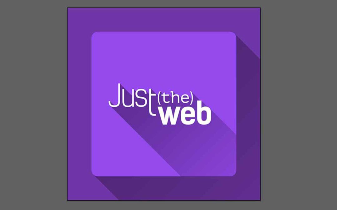 Logotipo de Justheweb con una sombra vectorial